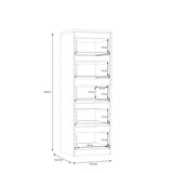 Alaska 5 Drawer Tall Chest of Drawers - Oak - FurniComp