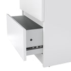 Alaska White Gloss 2 Drawer Bedside