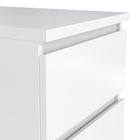 Alaska White Gloss 2 Drawer Bedside
