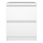Alaska White Gloss 2 Drawer Bedside