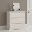 Alaska 3 Drawer Chest of Drawers - Cashmere - FurniComp