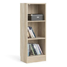 Alfie 40cm Narrow Bookcase - Oak - FurniComp