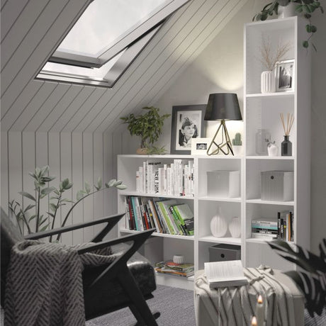 Alfie 40cm Narrow Bookcase - White - FurniComp