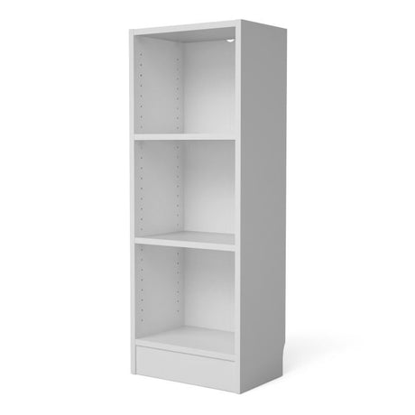 Alfie 40cm Narrow Bookcase - White - FurniComp