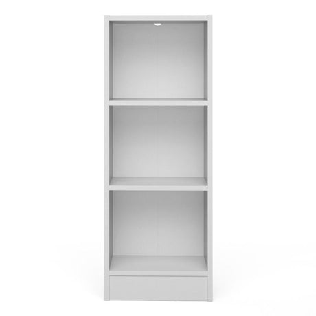 Alfie 40cm Narrow Bookcase - White - FurniComp