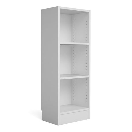 Alfie 40cm Narrow Bookcase - White - FurniComp