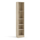 Alfie 40cm Tall Narrow Bookcase- Oak - FurniComp