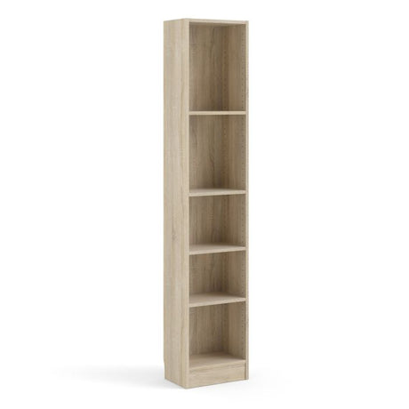 Alfie 40cm Tall Narrow Bookcase- Oak - FurniComp