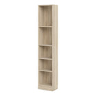Alfie 40cm Tall Narrow Bookcase- Oak - FurniComp