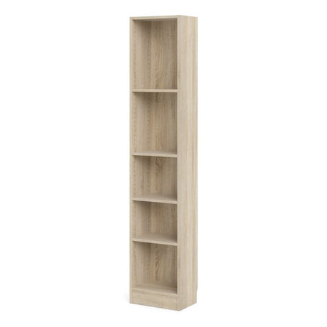 Alfie 40cm Tall Narrow Bookcase- Oak - FurniComp