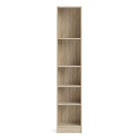Alfie 40cm Tall Narrow Bookcase- Oak - FurniComp