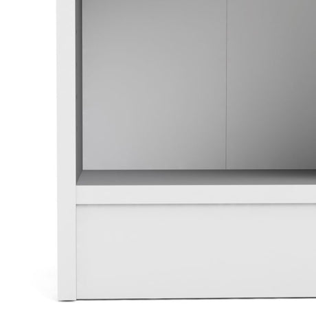 Alfie 40cm Tall Narrow Bookcase- White - FurniComp