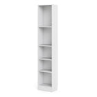 Alfie 40cm Tall Narrow Bookcase- White - FurniComp