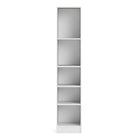 Alfie 40cm Tall Narrow Bookcase- White - FurniComp