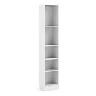 Alfie 40cm Tall Narrow Bookcase- White - FurniComp