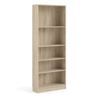 Alfie 80cm Tall Wide Bookcase- Oak - FurniComp