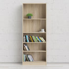 Alfie 80cm Tall Wide Bookcase- Oak - FurniComp