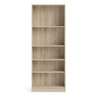 Alfie 80cm Tall Wide Bookcase- Oak - FurniComp
