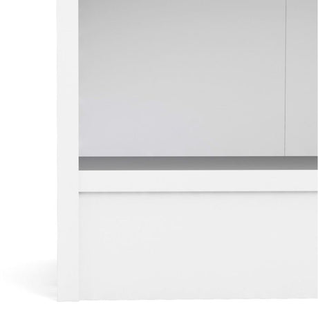 Alfie 80cm Tall Wide Bookcase- White - FurniComp