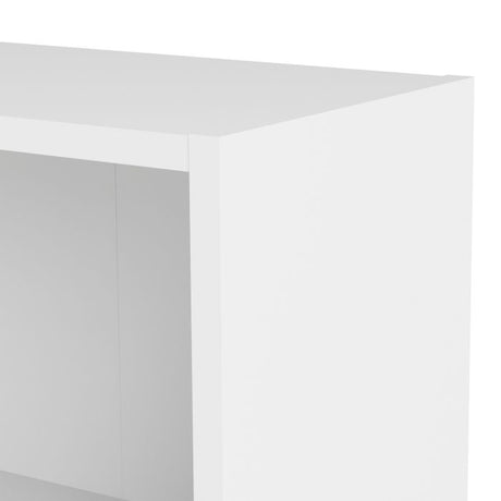 Alfie 80cm Tall Wide Bookcase- White - FurniComp