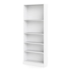 Alfie 80cm Tall Wide Bookcase- White - FurniComp