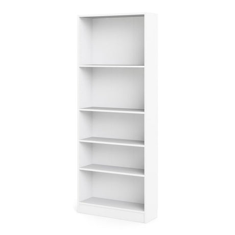 Alfie 80cm Tall Wide Bookcase- White - FurniComp