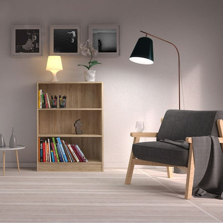 Alfie 80cm Wide Bookcase- Oak - FurniComp
