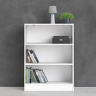 Alfie 80cm Wide Bookcase- White - FurniComp