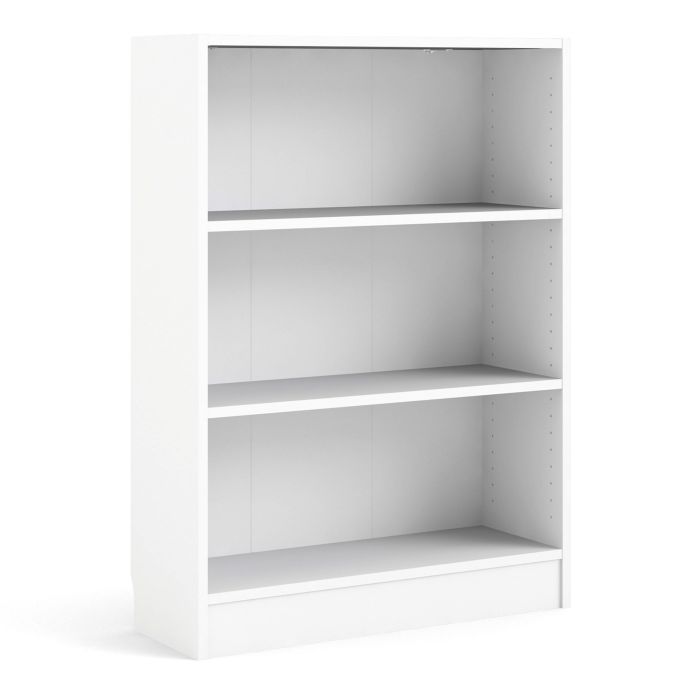 Alfie 80cm Wide Bookcase- White - FurniComp