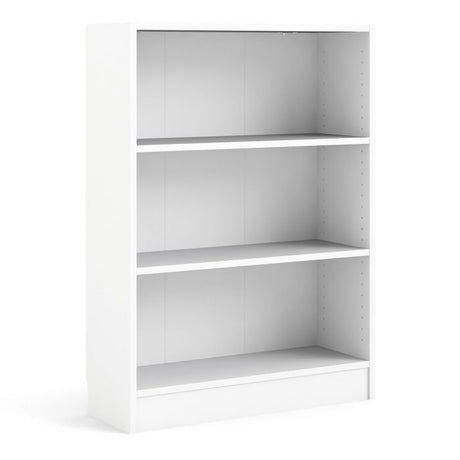 Alfie 80cm Wide Bookcase- White - FurniComp