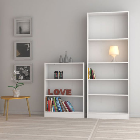 Alfie 80cm Wide Bookcase- White - FurniComp