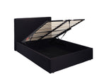 Alora Black Fabric Ottoman Bed Frame - FurniComp