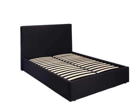 Alora Black Fabric Ottoman Bed Frame - FurniComp