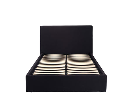 Alora Black Fabric Ottoman Bed Frame - FurniComp