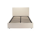 Alora White Fabric Ottoman Bed Frame - FurniComp