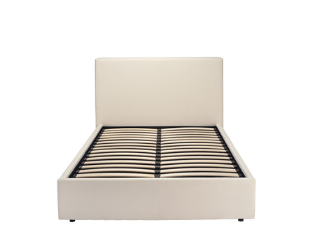 Alora White Fabric Ottoman Bed Frame - FurniComp