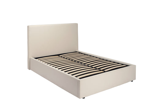 Alora White Fabric Ottoman Bed Frame - FurniComp