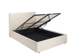 Alora White Fabric Ottoman Bed Frame - FurniComp