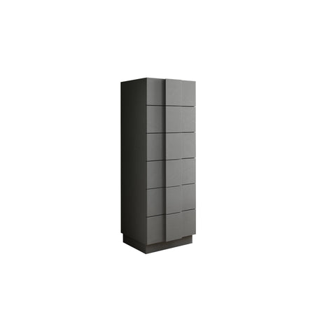 Alvin 6 Drawer 50cm Tall Chest of Drawers - Grey - FurniComp