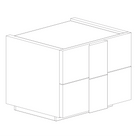 Alvin 2 Drawer Bedside Table - Grey - FurniComp