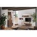 Amalfi 2 Door Cashmere and Mercure Oak Tall Sideboard/Highboard - FurniComp