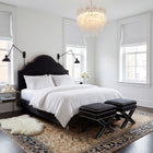 Amber Black Fabric Bed Frame - FurniComp