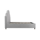 Amber Light Grey Fabric Bed Frame - FurniComp