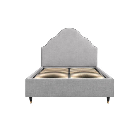 Amber Light Grey Fabric Bed Frame - FurniComp
