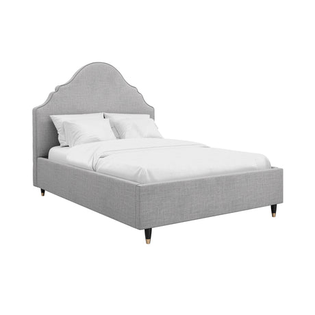 Amber Light Grey Fabric Bed Frame - FurniComp