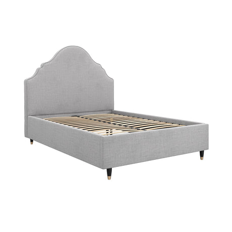 Amber Light Grey Fabric Bed Frame - FurniComp