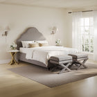 Amber Light Grey Fabric Bed Frame - FurniComp