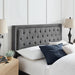 Ariella Dark Grey Fabric Bed Frame - FurniComp