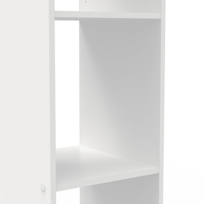 Astrid Open Wardrobe with Shelves and Rail - Matt White - FurniComp