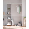 Astrid Open Wardrobe with Shelves and Rail - Matt White - FurniComp